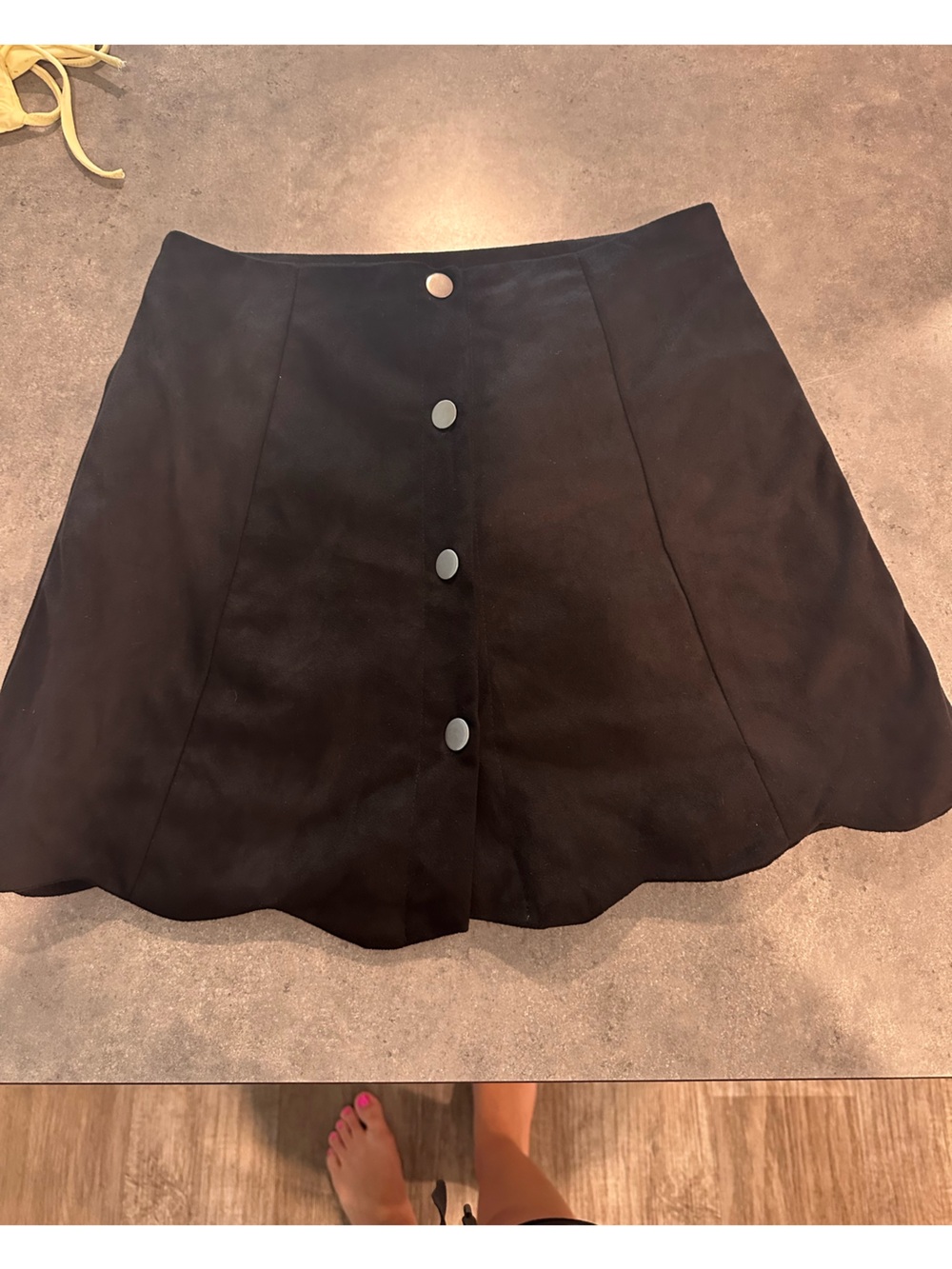 Black button down skirt